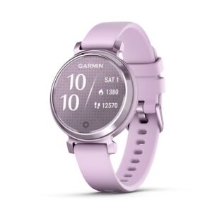 Garmin - Lily 2 Smartwatch i Metallic Lilac med Lilac silikonerem