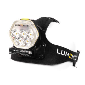 Pandelampe LUMONITE Navigator (v.2) - 4195 lm / Genopladelig, Standard pakke (lampe, batteri, opladerkabel, pandebånd)