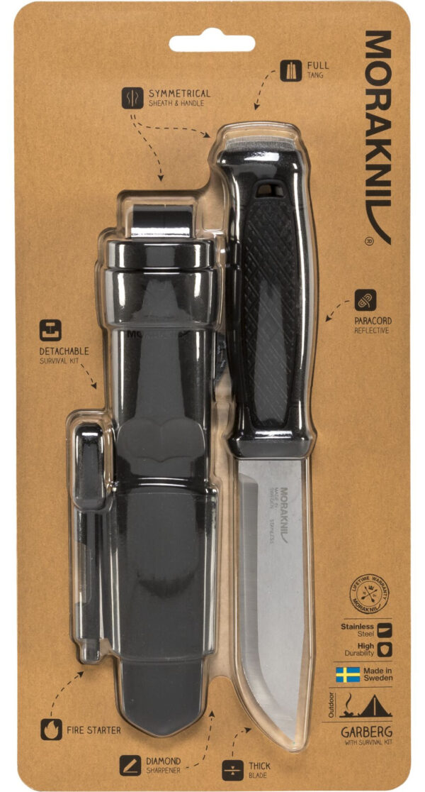 Morakniv Garberg BlackBlade Kniv med Survival-Kit (109mm)