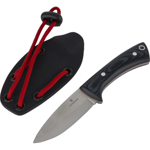 Victorinox Outdoor Master Mic S Kniv – 70 mm blad, fuldtang, Scandi-slibning, Micarta skæfte – Sort/Blå